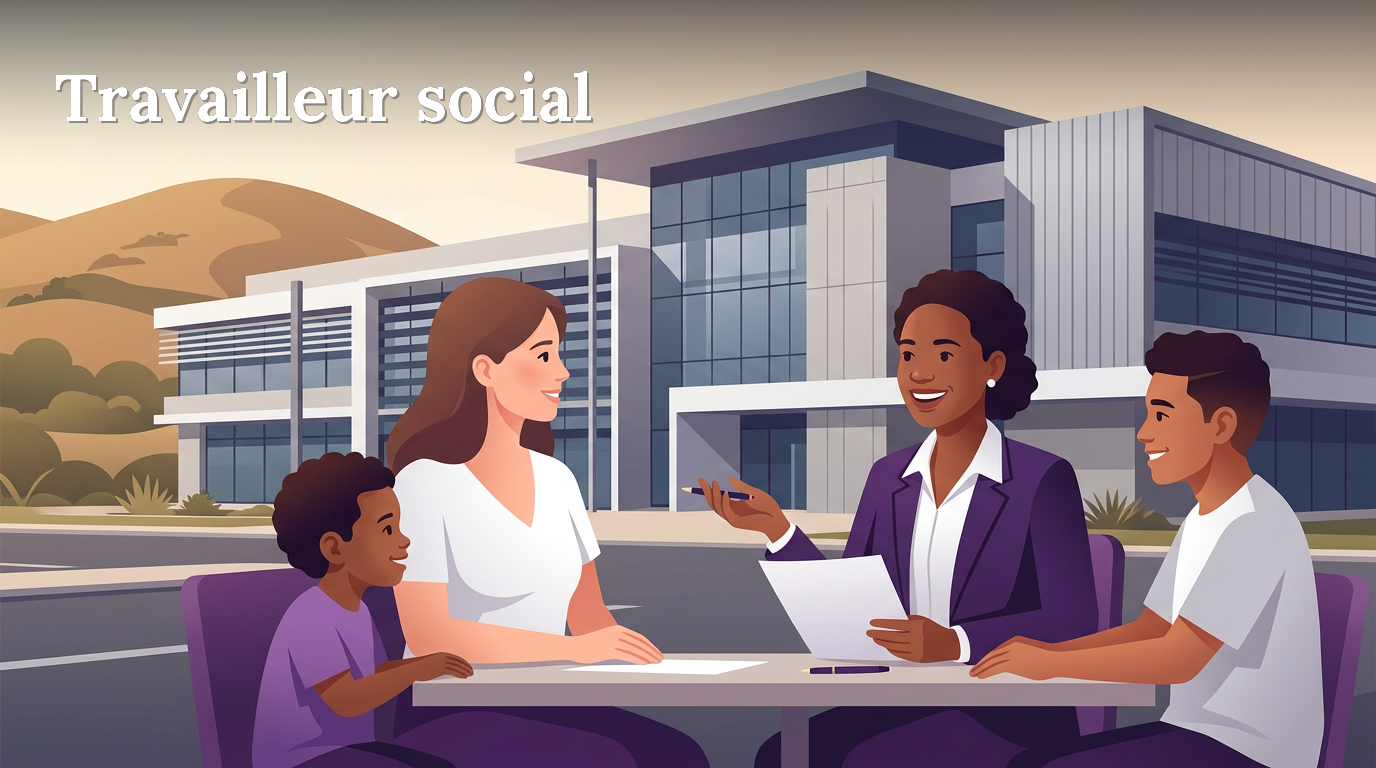 Illustration du poste : Travailleur social