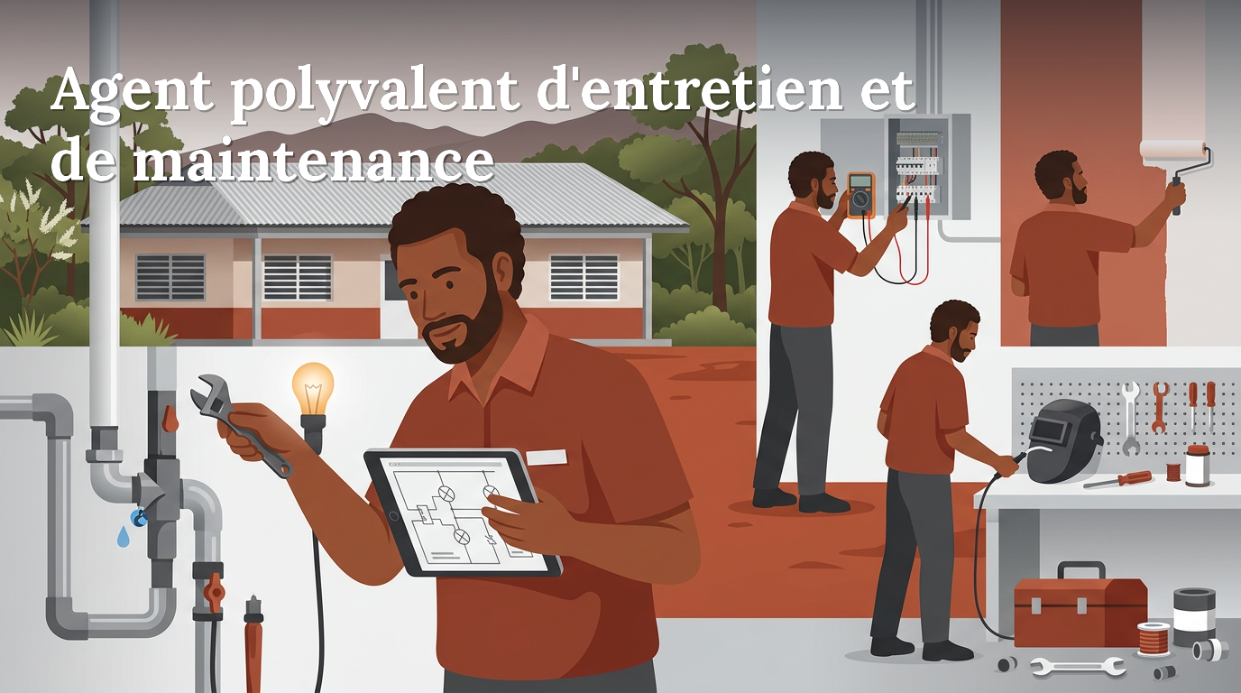 Illustration du poste : Agent polyvalent d'entretien et de maintenance à l'internat de la Foa