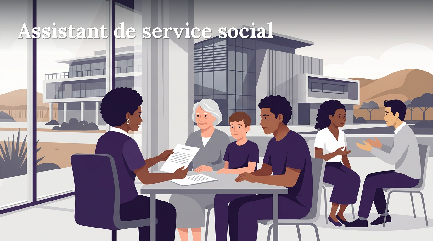 Illustration du poste : Assistant(e) de service social