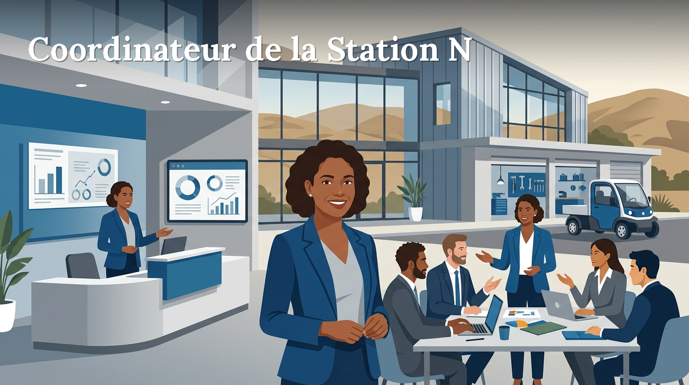 Illustration du poste : Coordinateur de la Station N, le tiers-lieu de l'entrepreneuriat, des filières d'avenir et de l'attractivité.