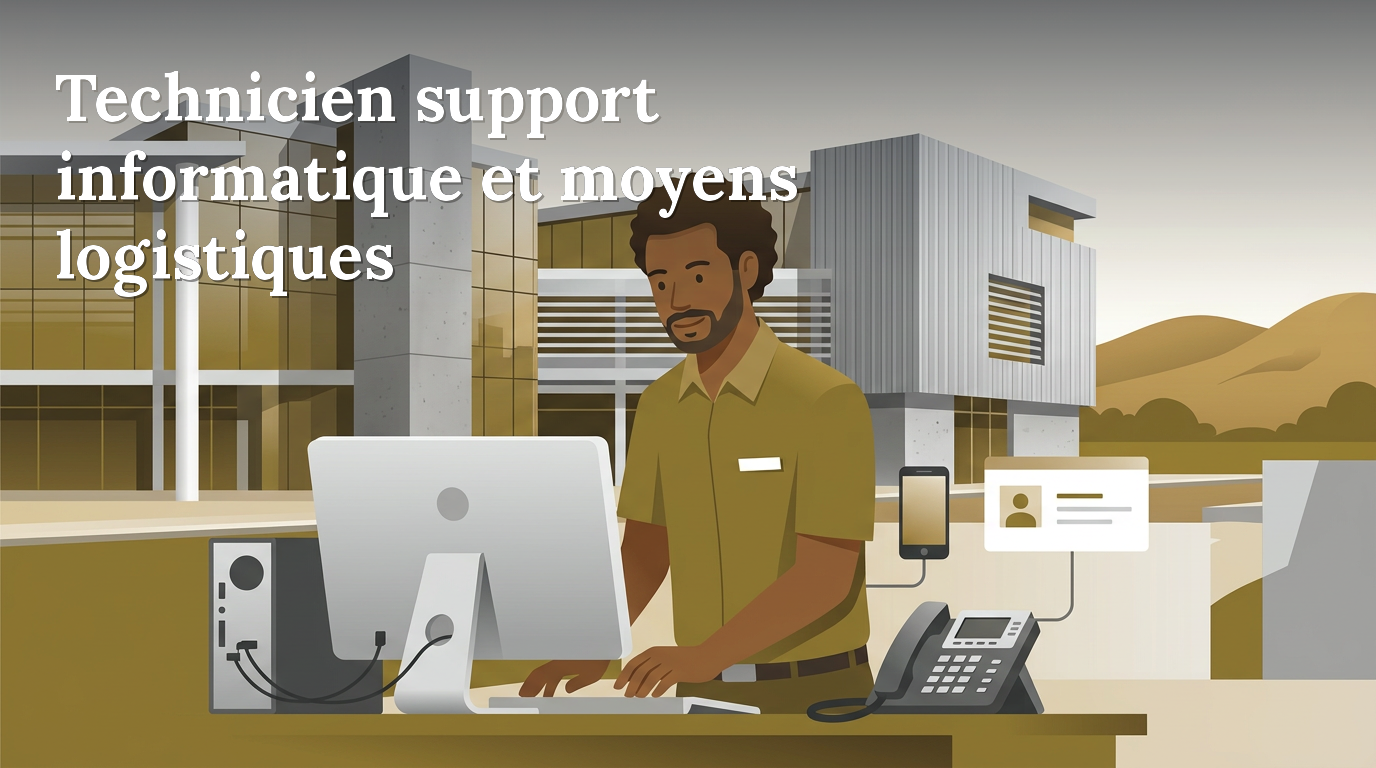 Illustration du poste : Technicien support informatique et moyens logistiques