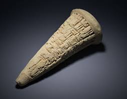 A clay tablet inscribed with Linear B, an early form of Greek.