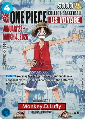 モンキー・D・ルフィ(未開封/英語版/COLLEGE BASKETBALL US VOYAGE)【P
