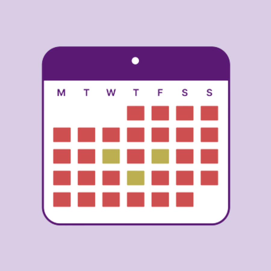 Calendar light purple