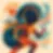 Silhouette of a person running, surrounded by swirling colors. A brain, heart, and heartbeat line are visible, symbolizing health and energy.