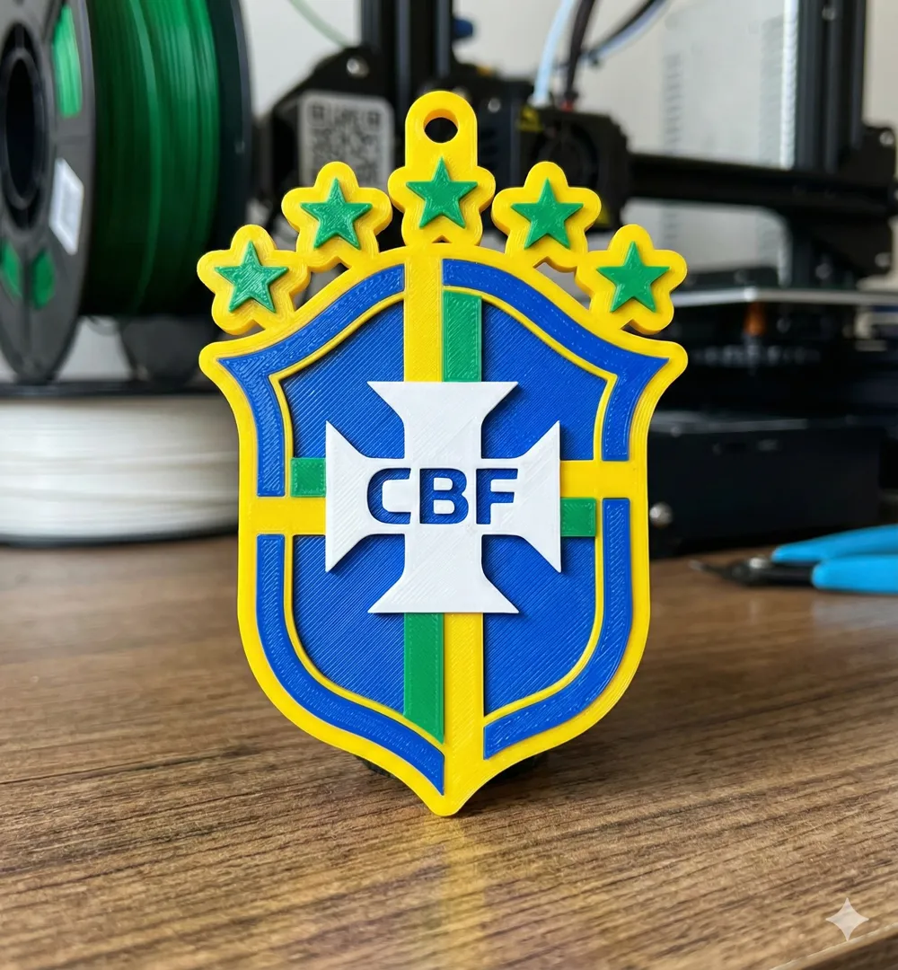 Chaveiro CBF detalhes