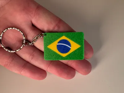 Chaveiro bandeira do Brasil