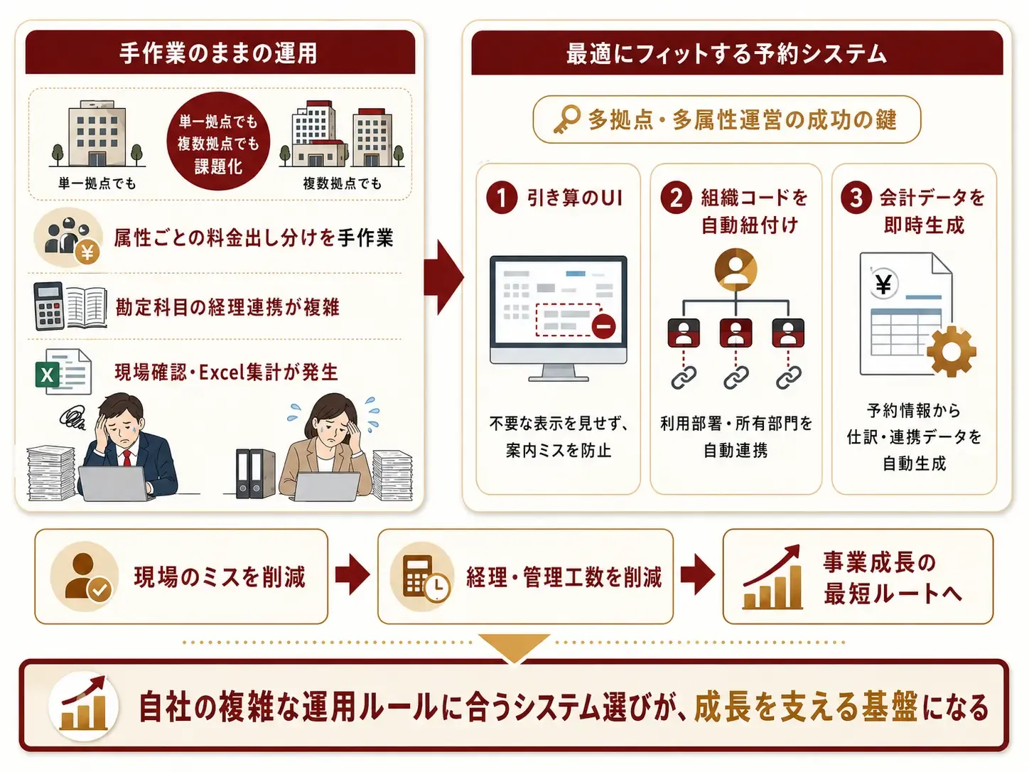 まとめ|経理と現場の負担を根幹から削ぎ落とす予約システム選び