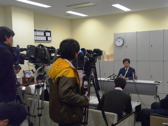 石巻市記者クラブにて