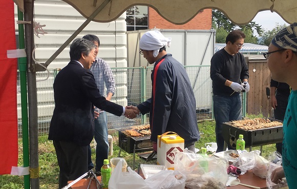 地元で餅つき