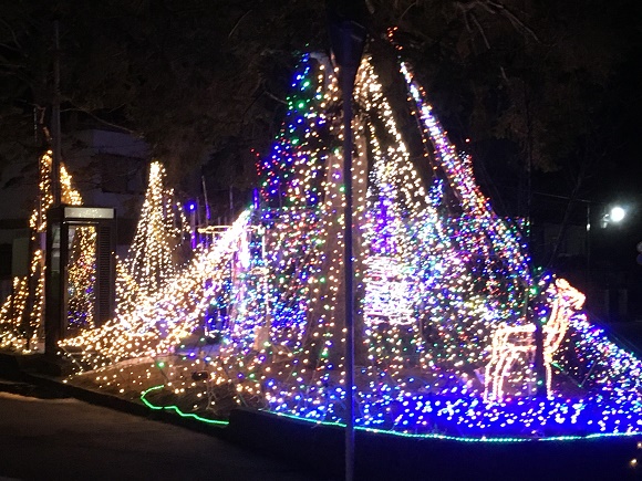 東松島市三角公園のイルミネーション