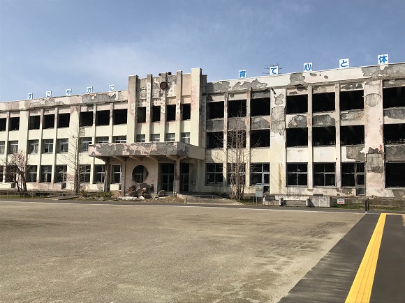 石巻市震災遺構門脇小学校開館式