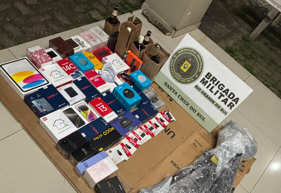 Apreensão de 66 itens do Paraguai na divisa com Vera Cruz evidencia pressão sobre lojistas formais