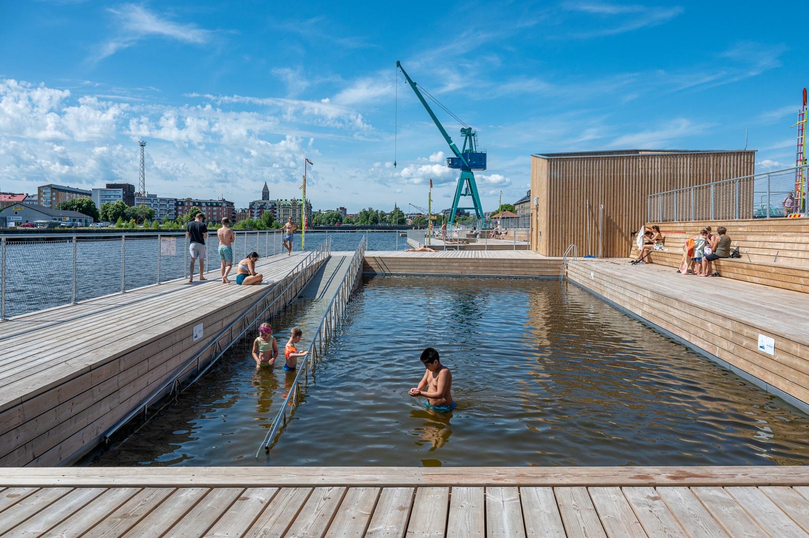 Natural Water Pool at Inre Hamnen, Norrköping, Sweden