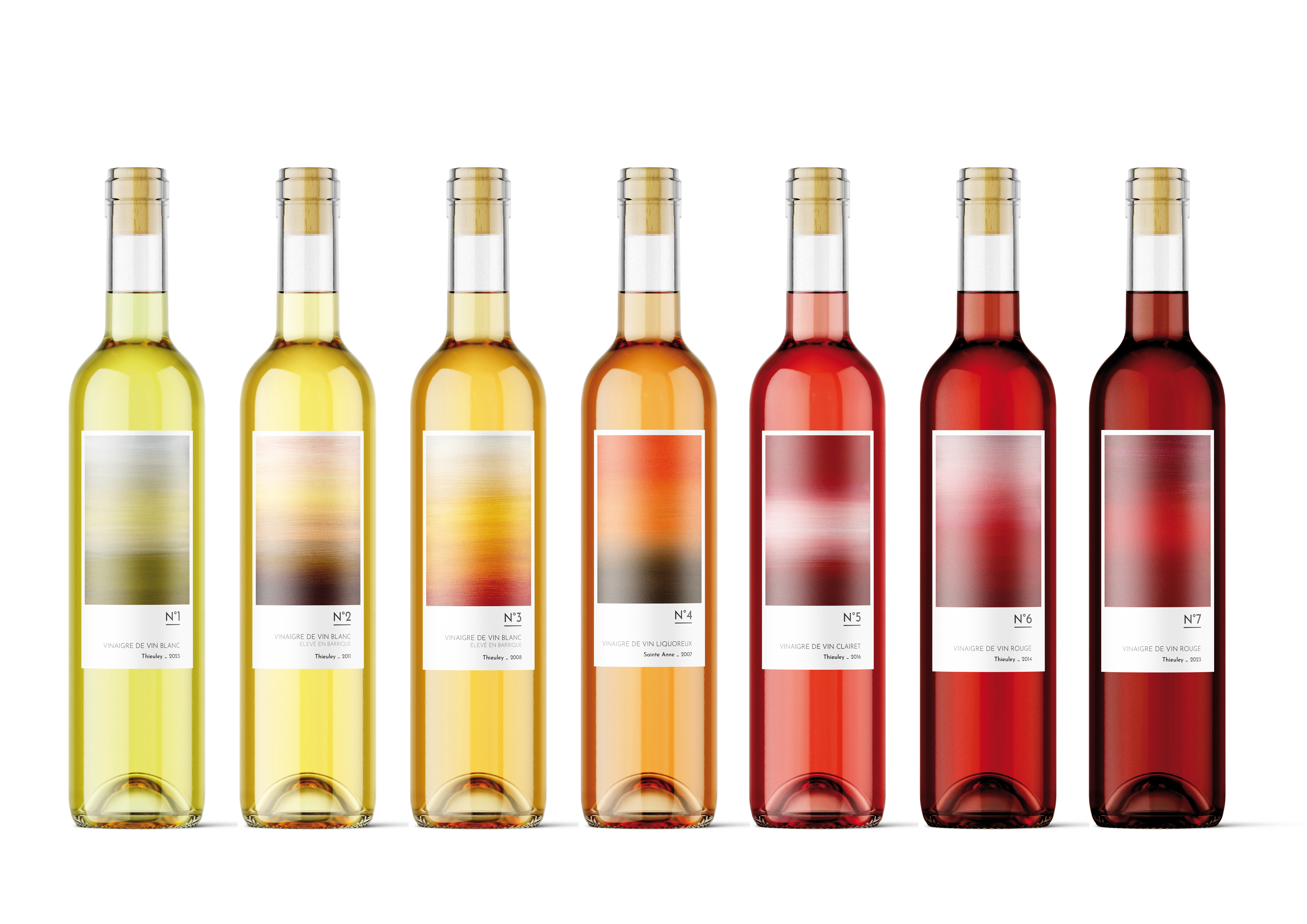 Collection of 7 vinegars