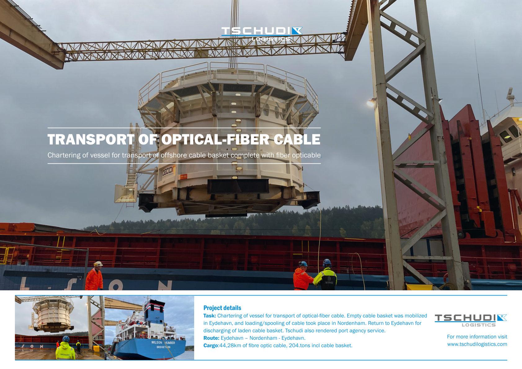 Transport of optical-fiber cable