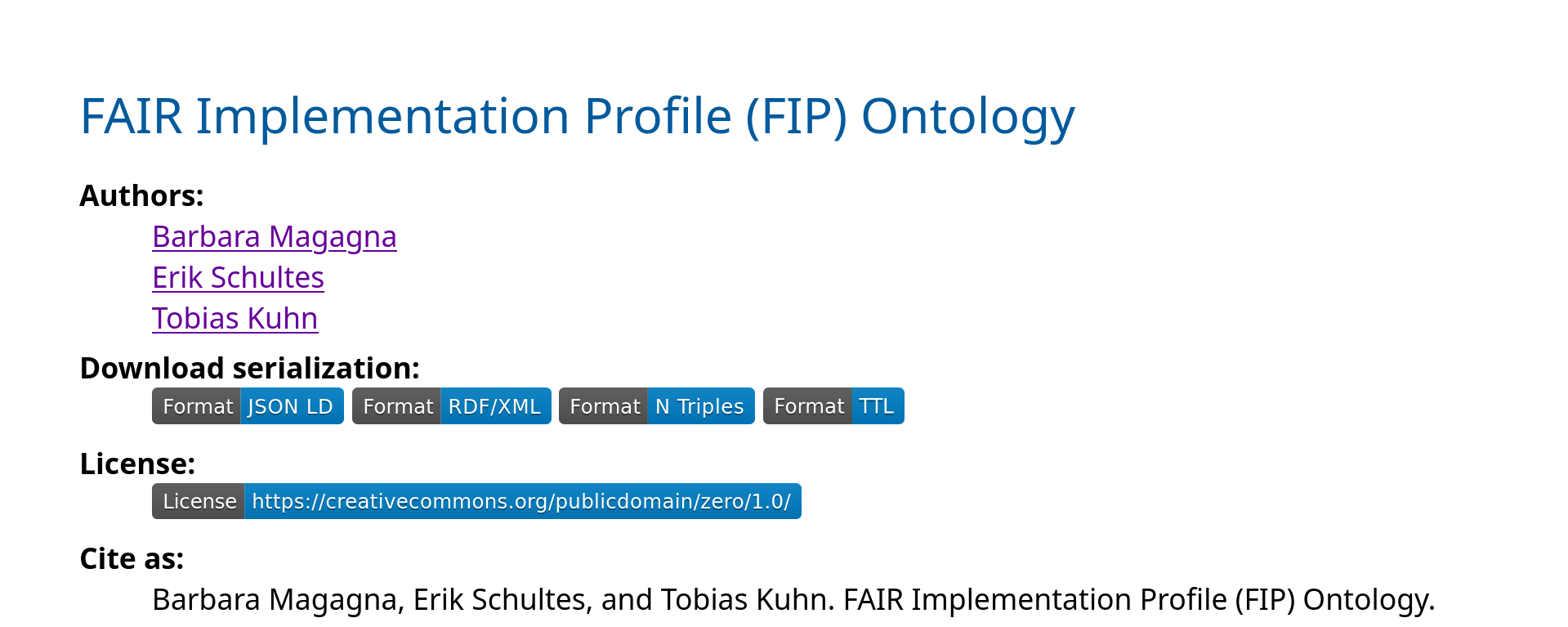 FIP Ontology