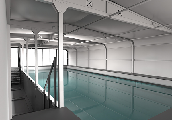 Swimclad interior
