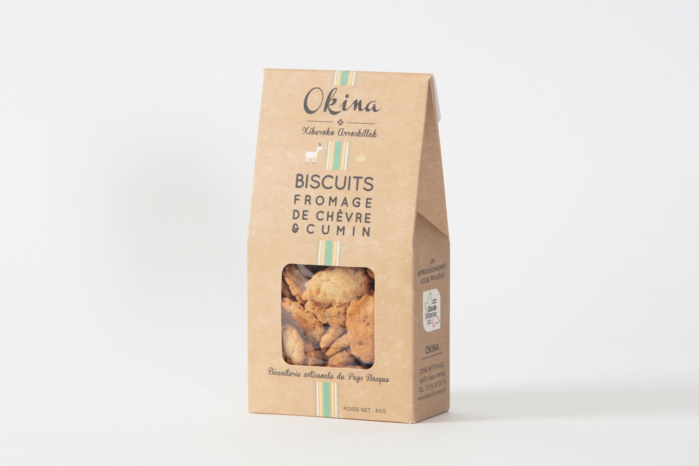 Goat Cheese & Cumin biscuits 80g