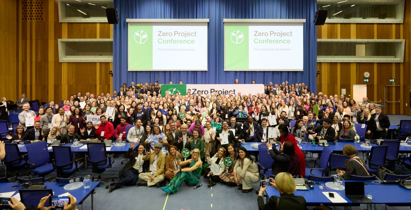 Last year's family photo: a very large and diverse crowd smiling into the camera