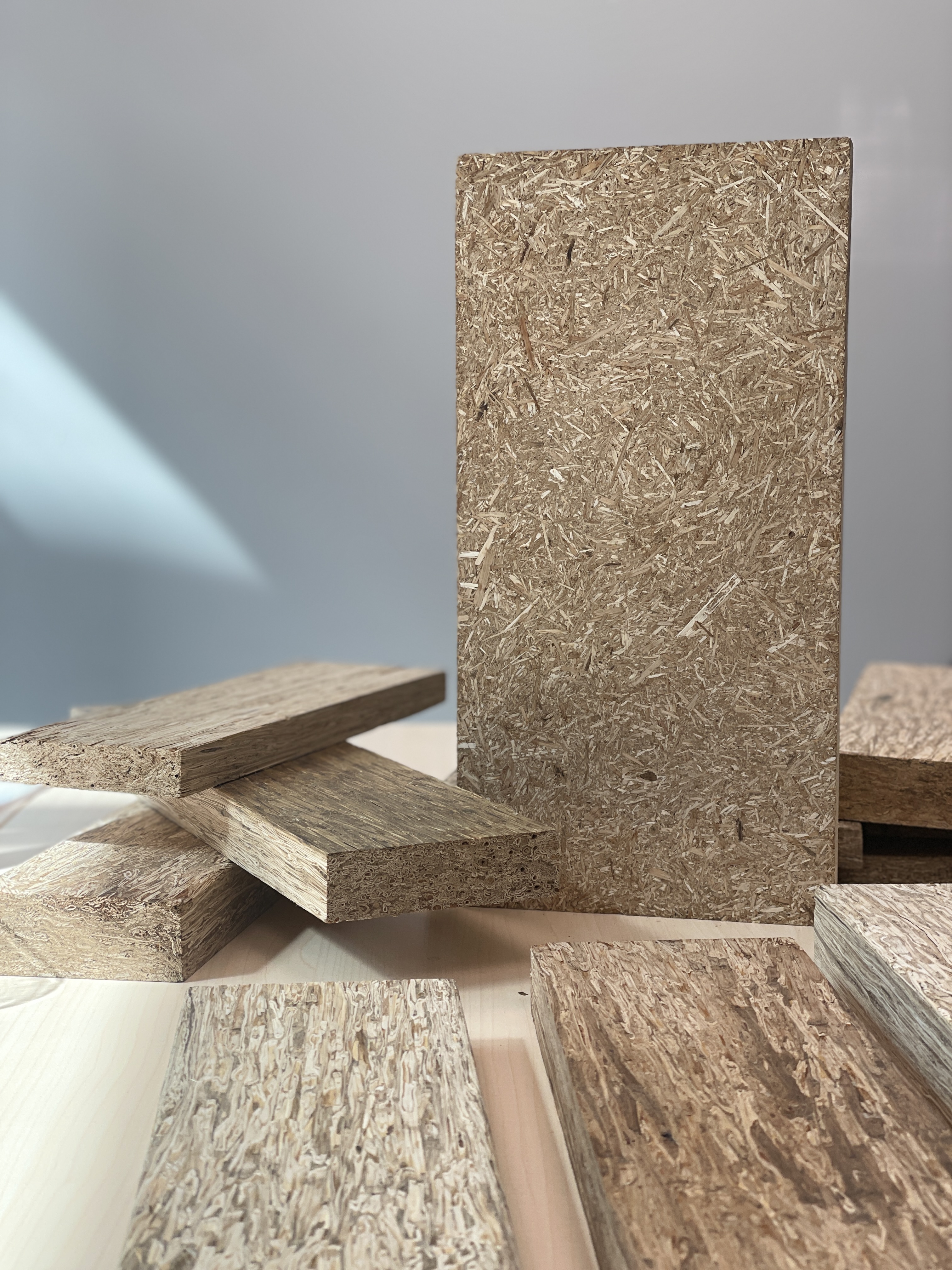 Boards made from reed