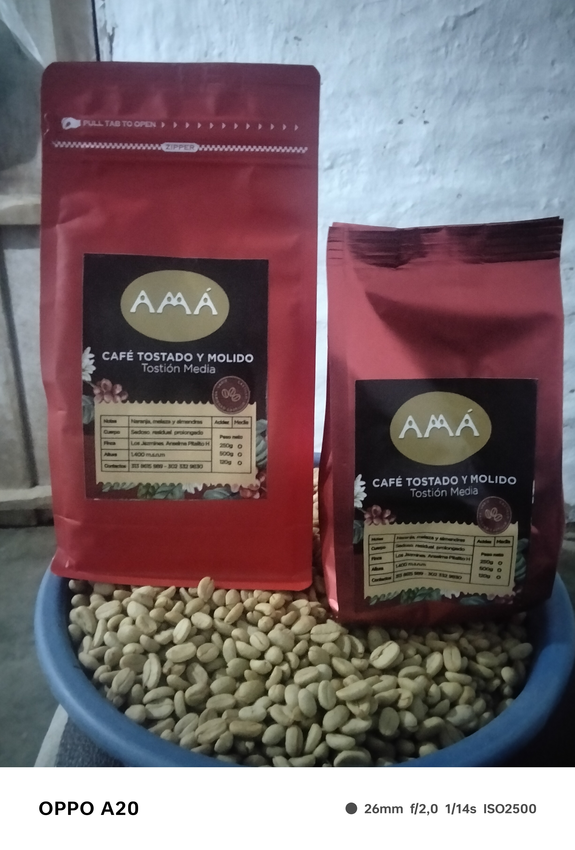 Café tostado y molido