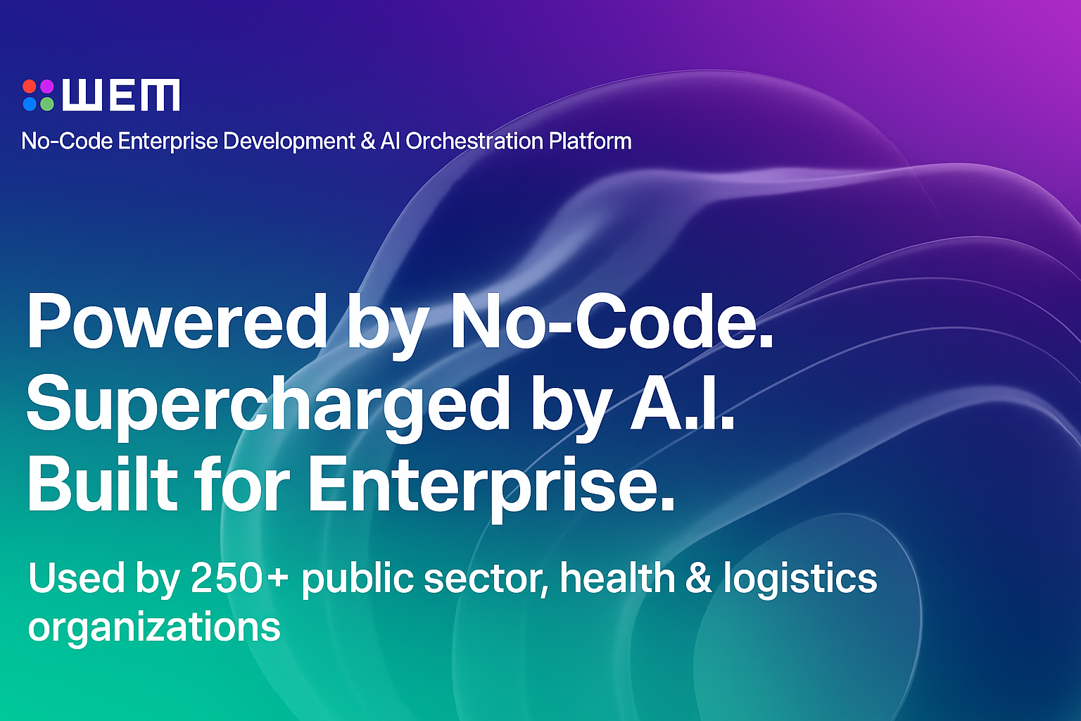 WEM No-Code Platform Frontpage
