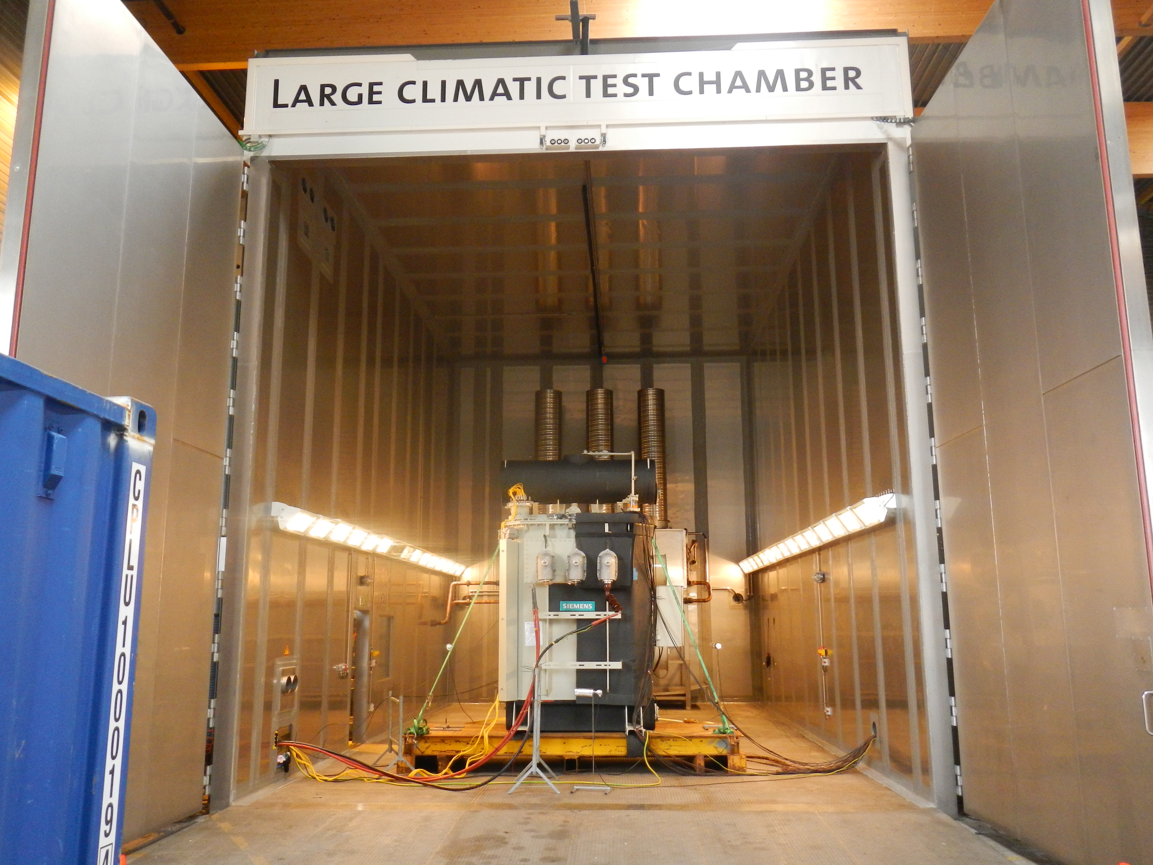 Transformer testing in climate chamber
