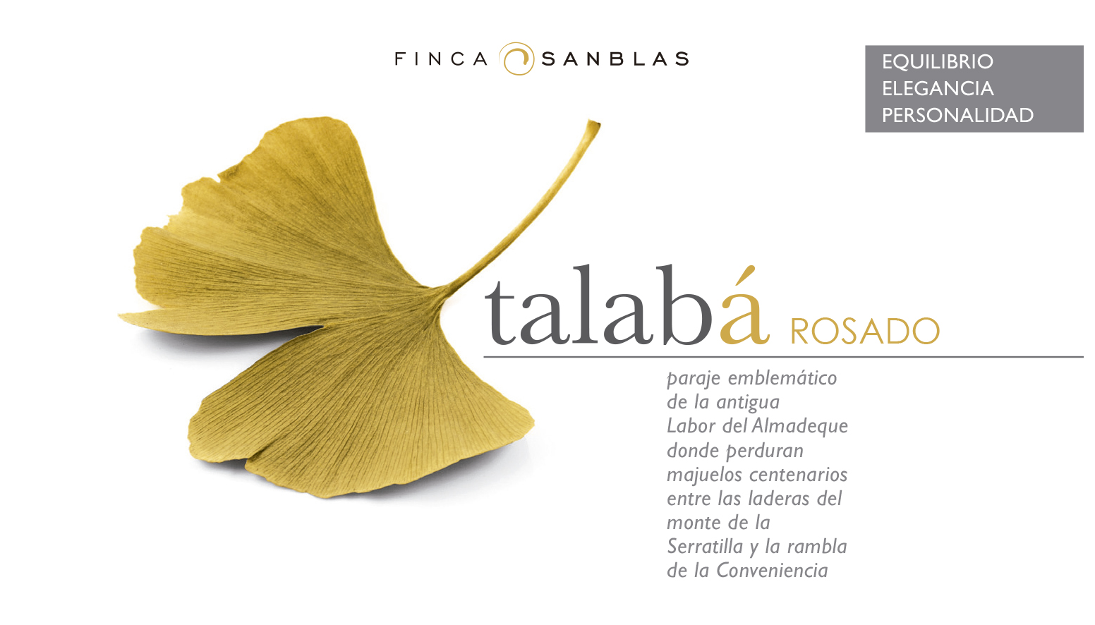 Label image: Talabá rosé