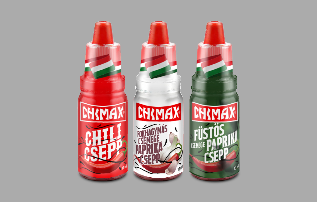 Chili drop, Garlik drop, Smoky pepper drop