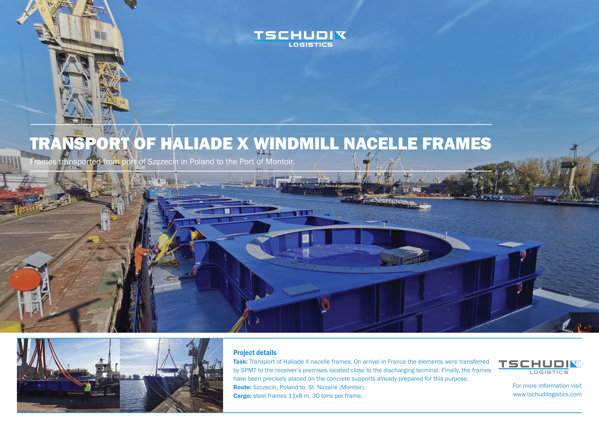 Windmill nacelle frames transport