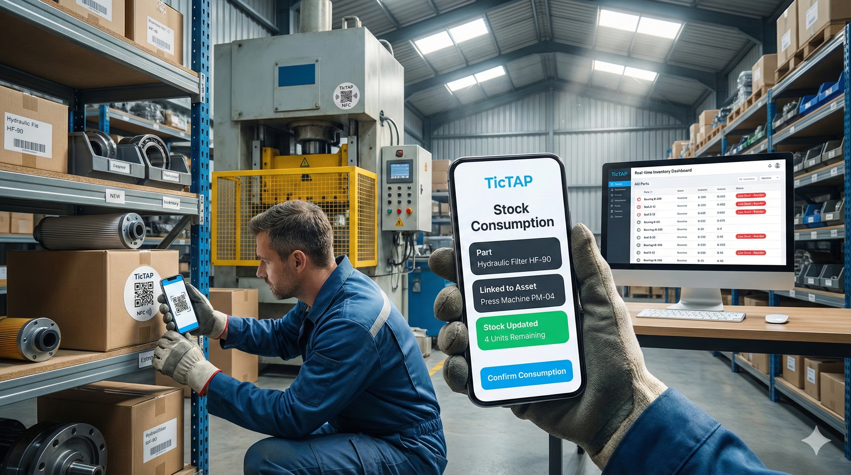 Control de Stock y recambios TicTAP