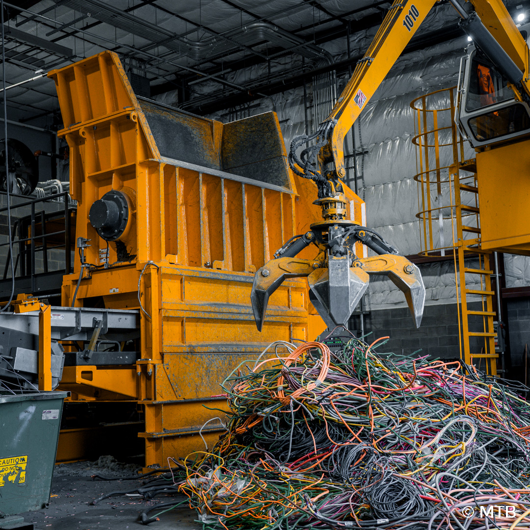 Cable recycling plant