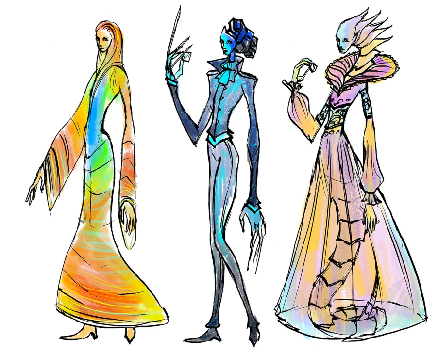 Concept art des Ilmari, habitant métallique de Tales of Metal.