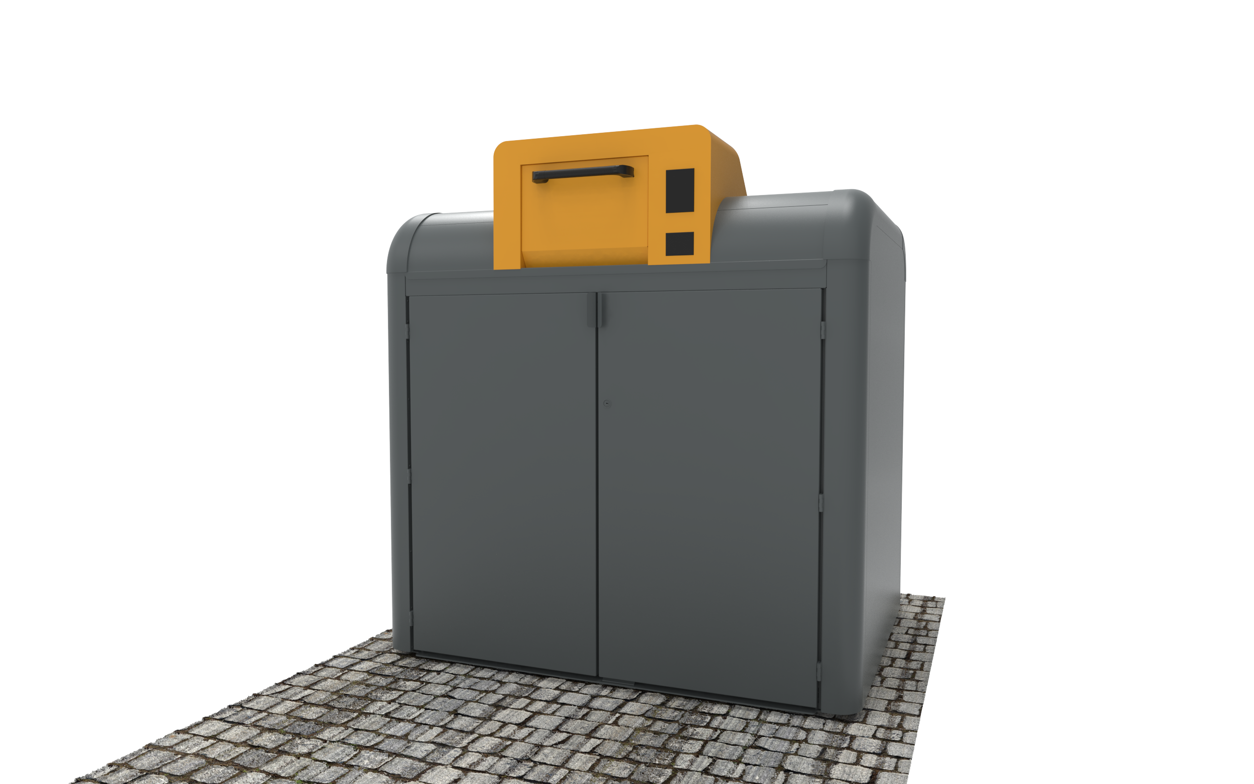 Street container equipped with ID-Access