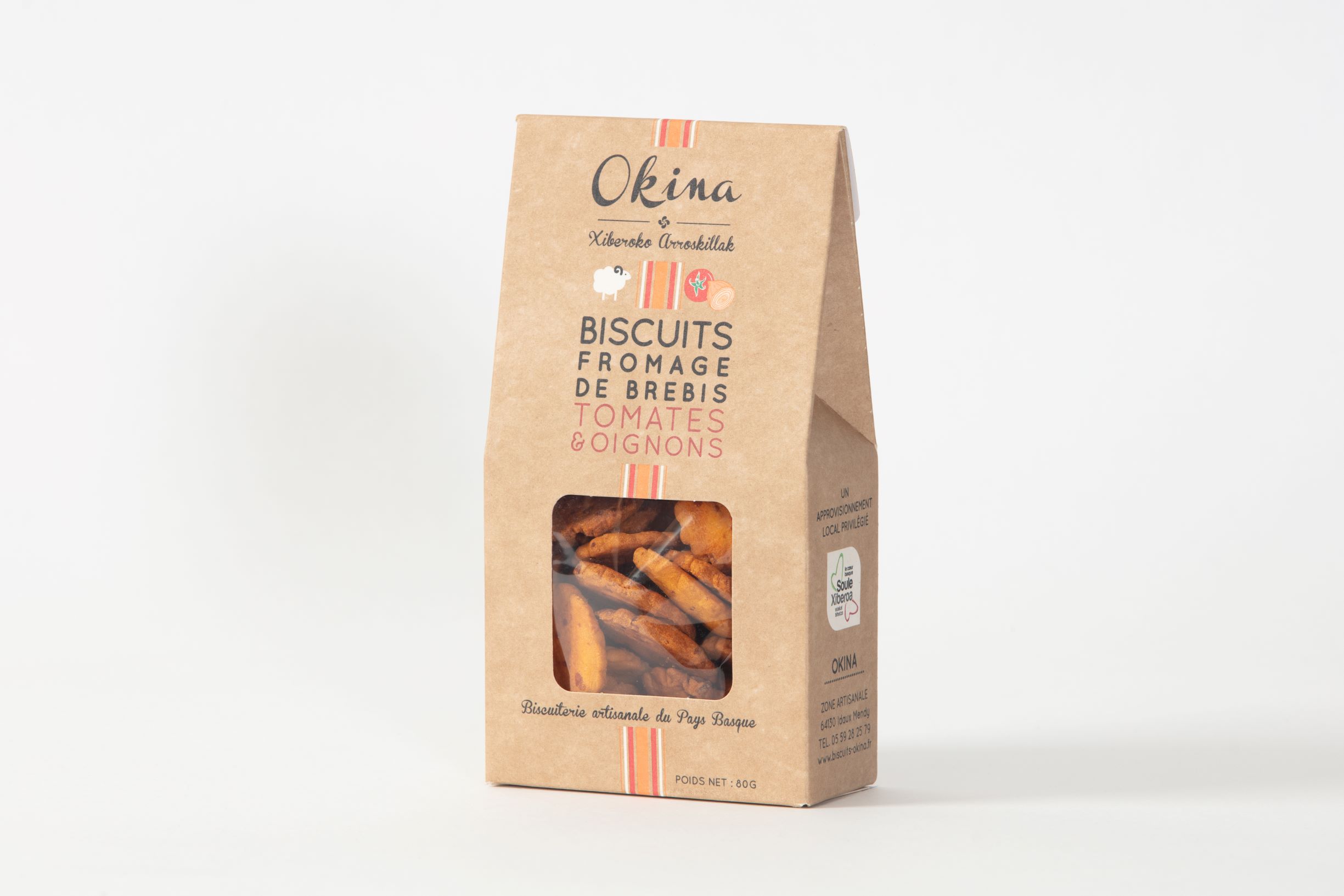 Sheep Cheese, Tomato & Onion biscuits 80g