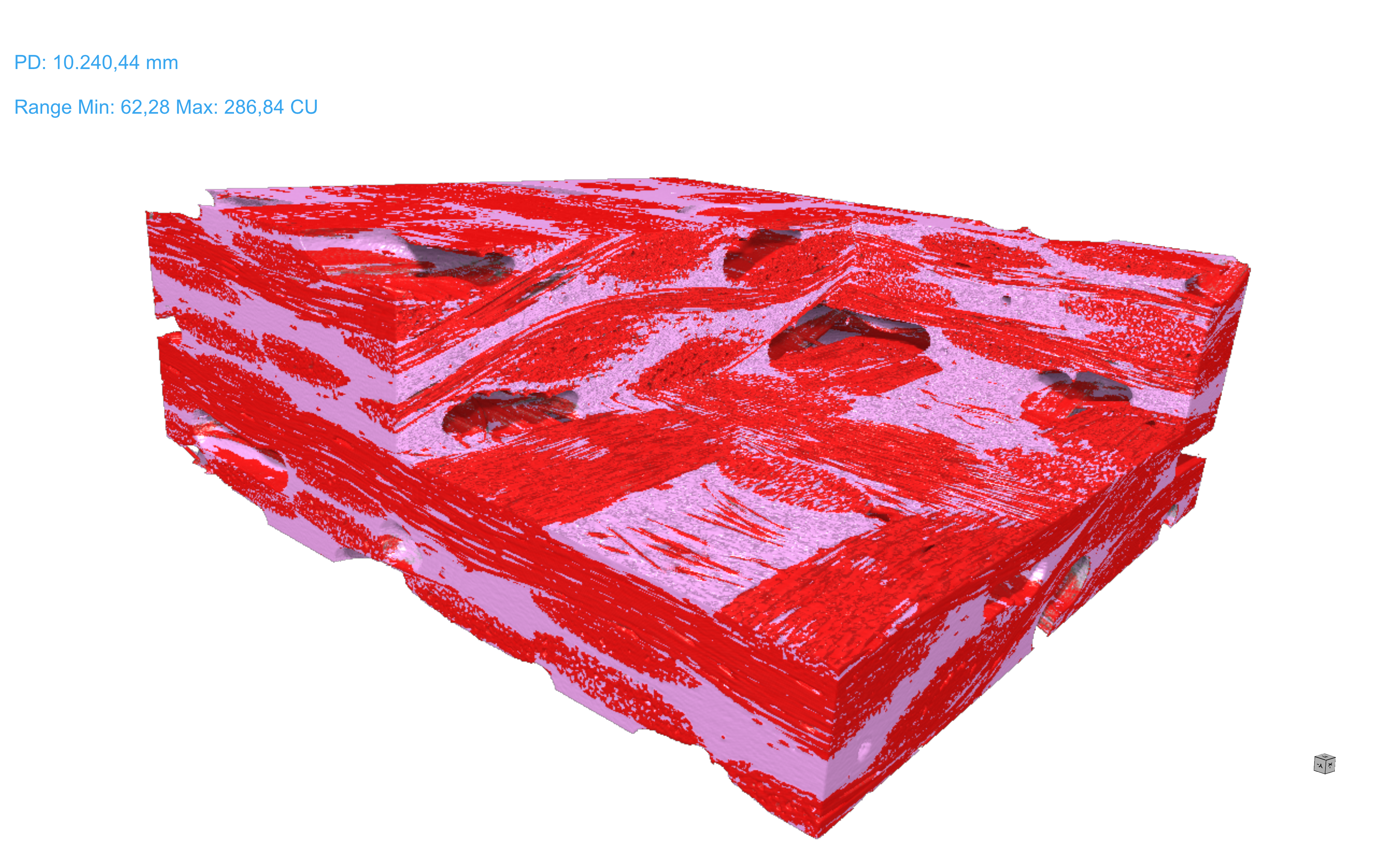 3D rendering of fiber reinforced composite