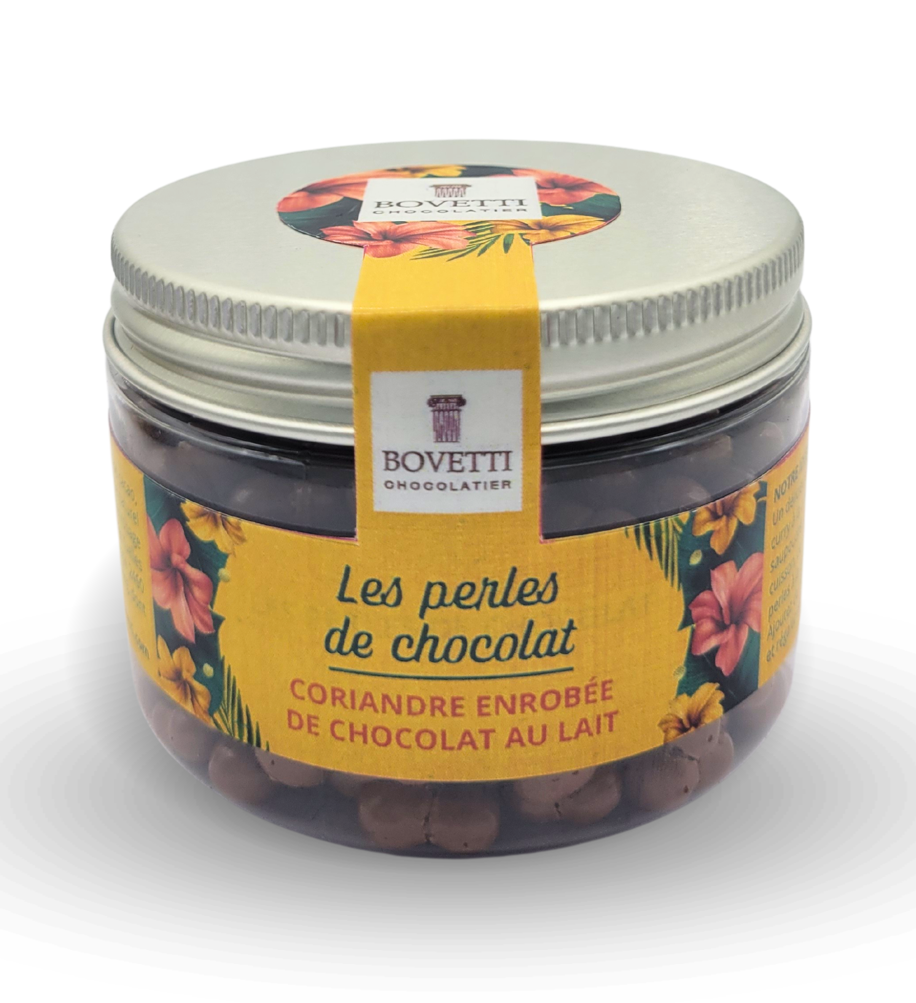 Coriander coated with milk chocolate