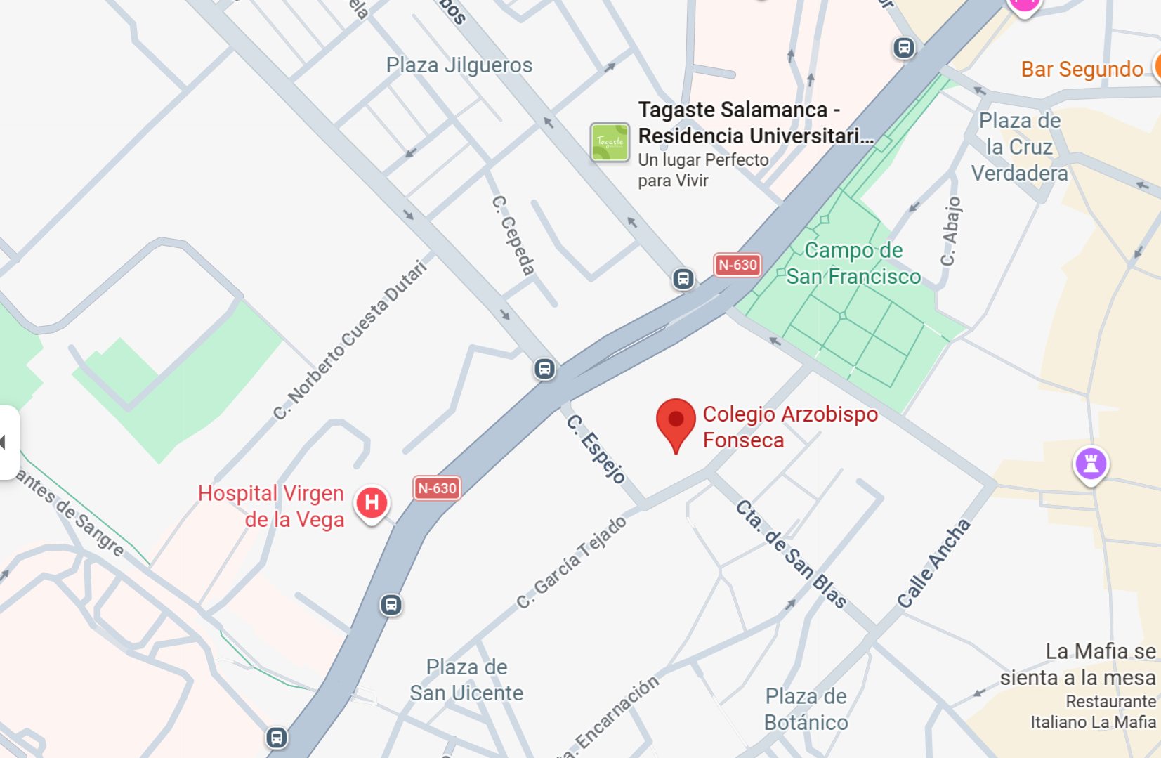 Session location Colegio Arzobispo Fonseca