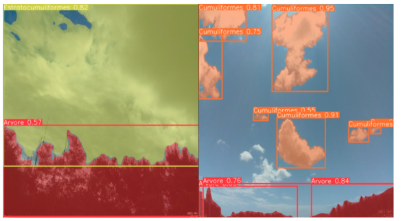 Image of the cloud segmentation result