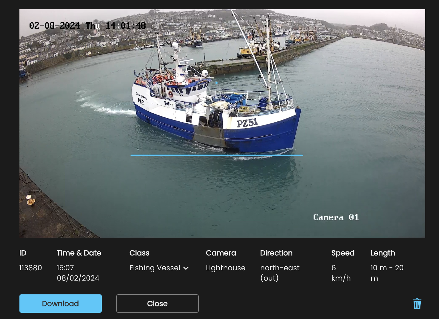 Fishing Trawler leaving Harbour