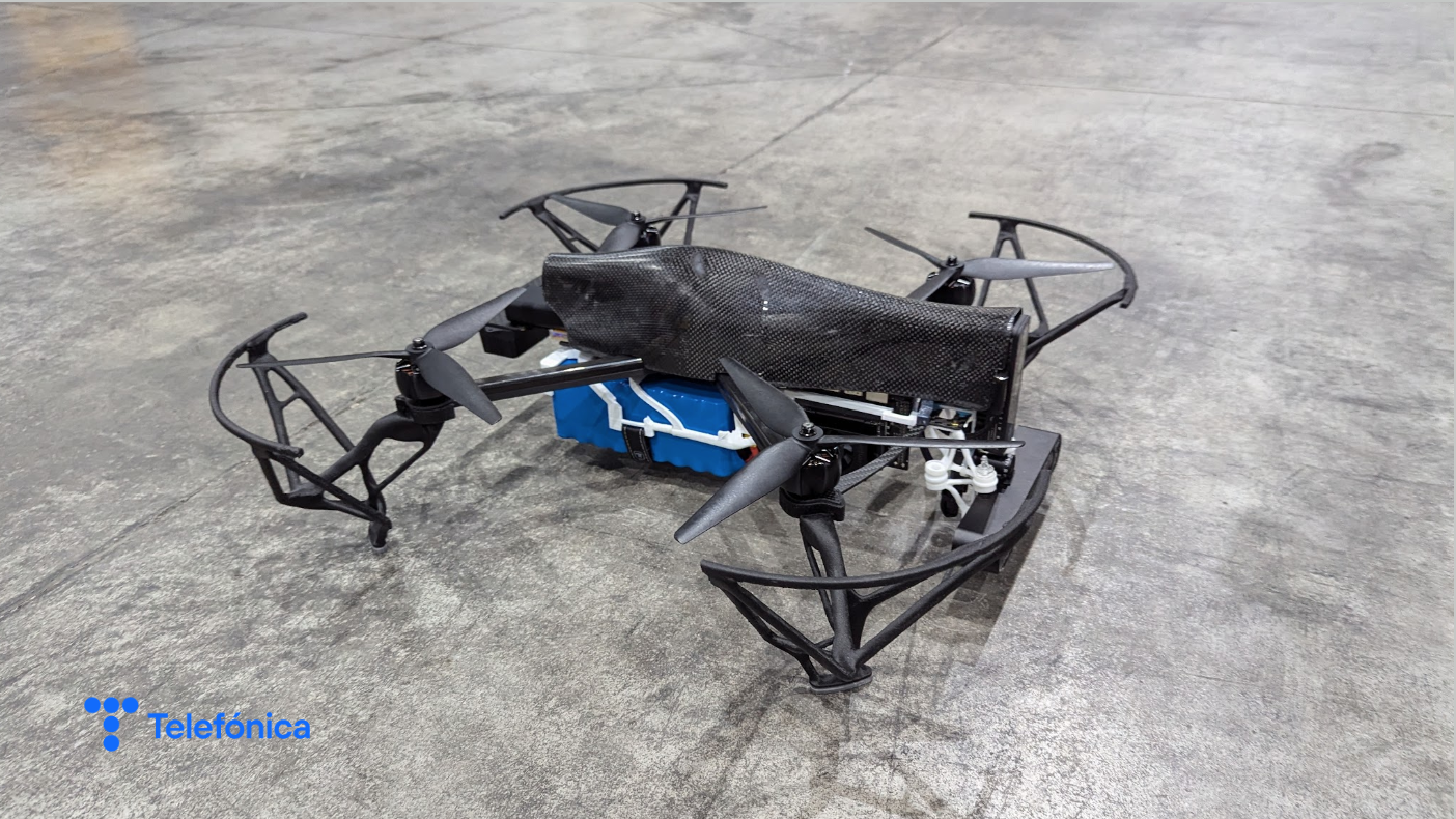 Automation of logistics warehouses with drones