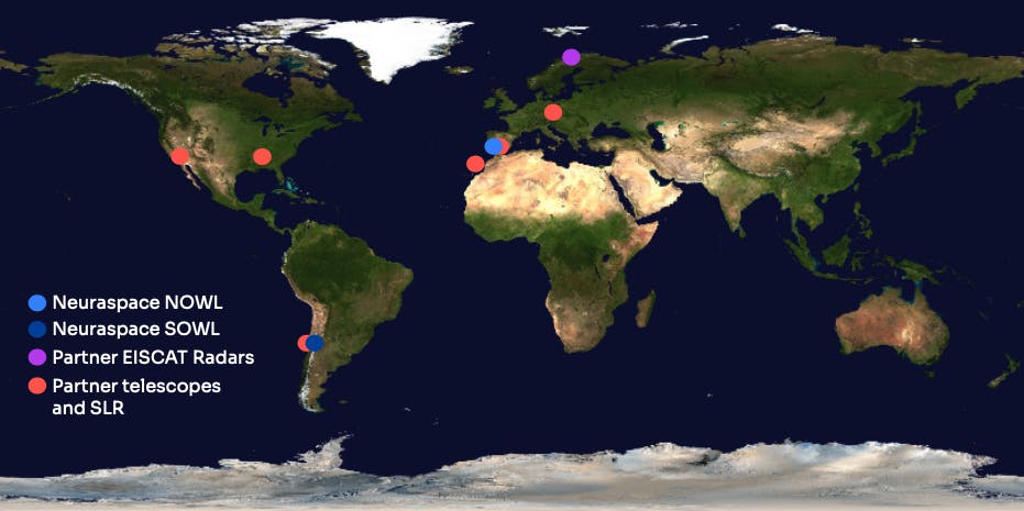Neuraspace Telescopes & Network of Partner Sensors