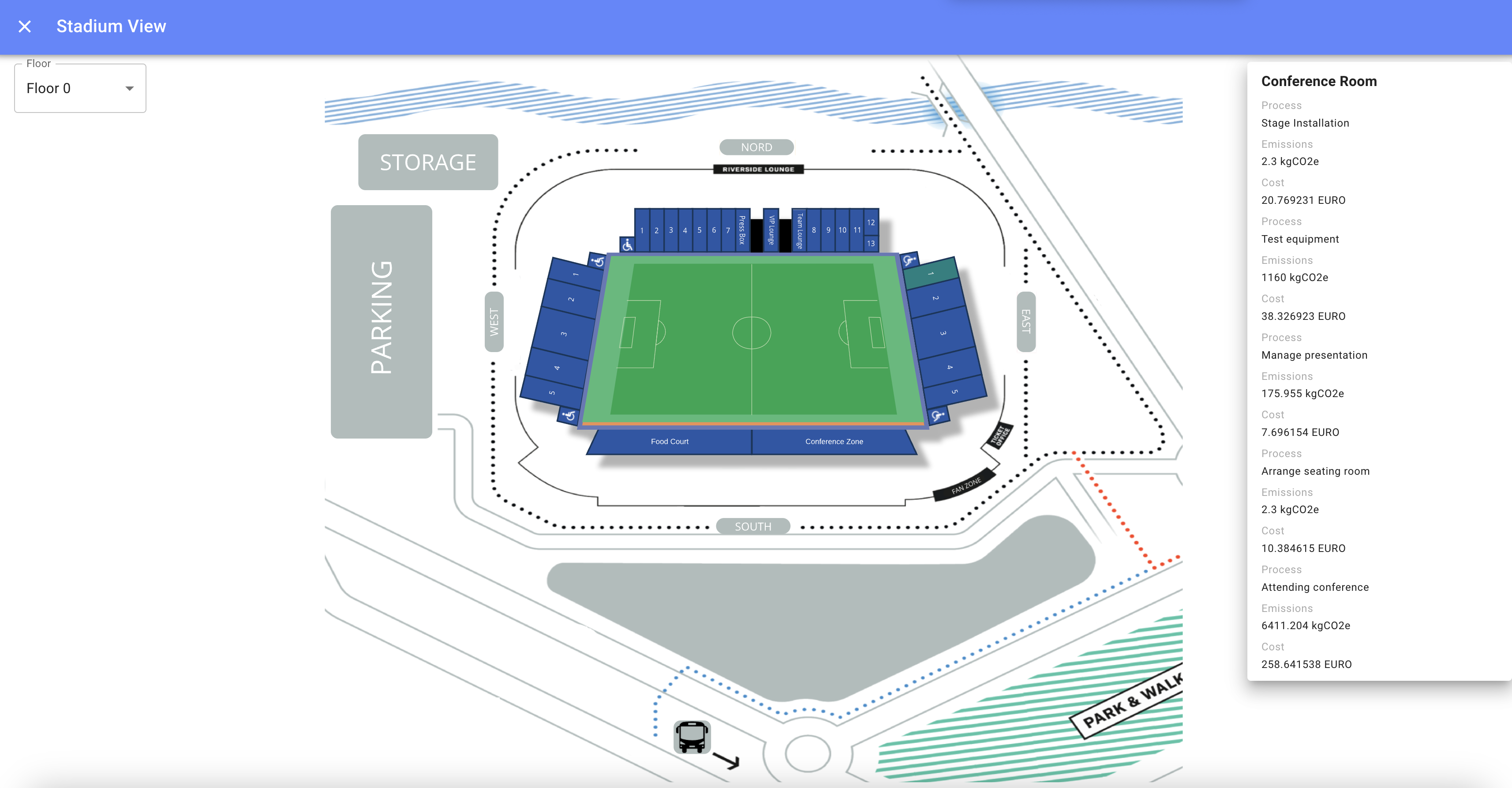 Event Facility/Zones Map