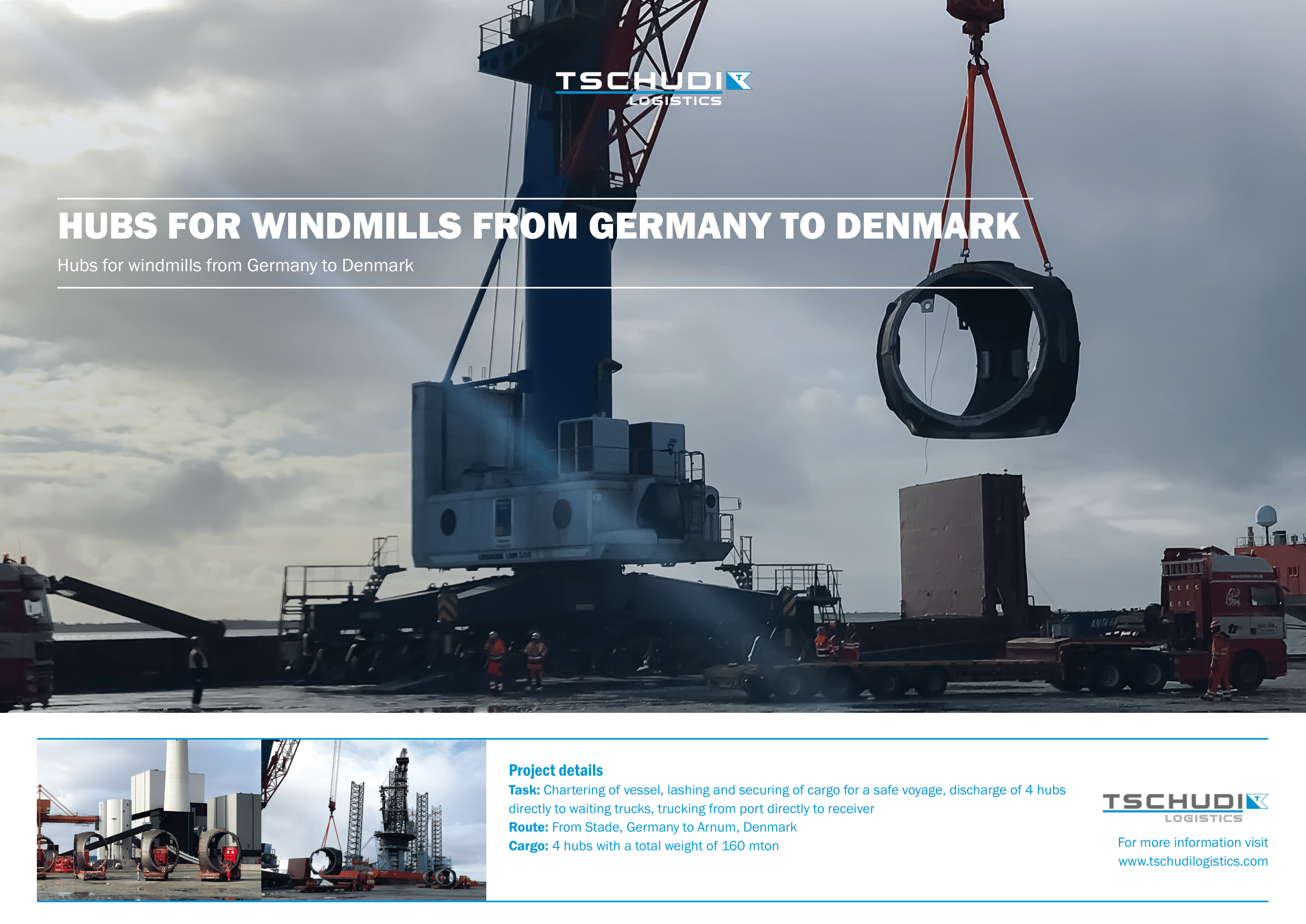 Hubs for windmills from Germany to Denmark