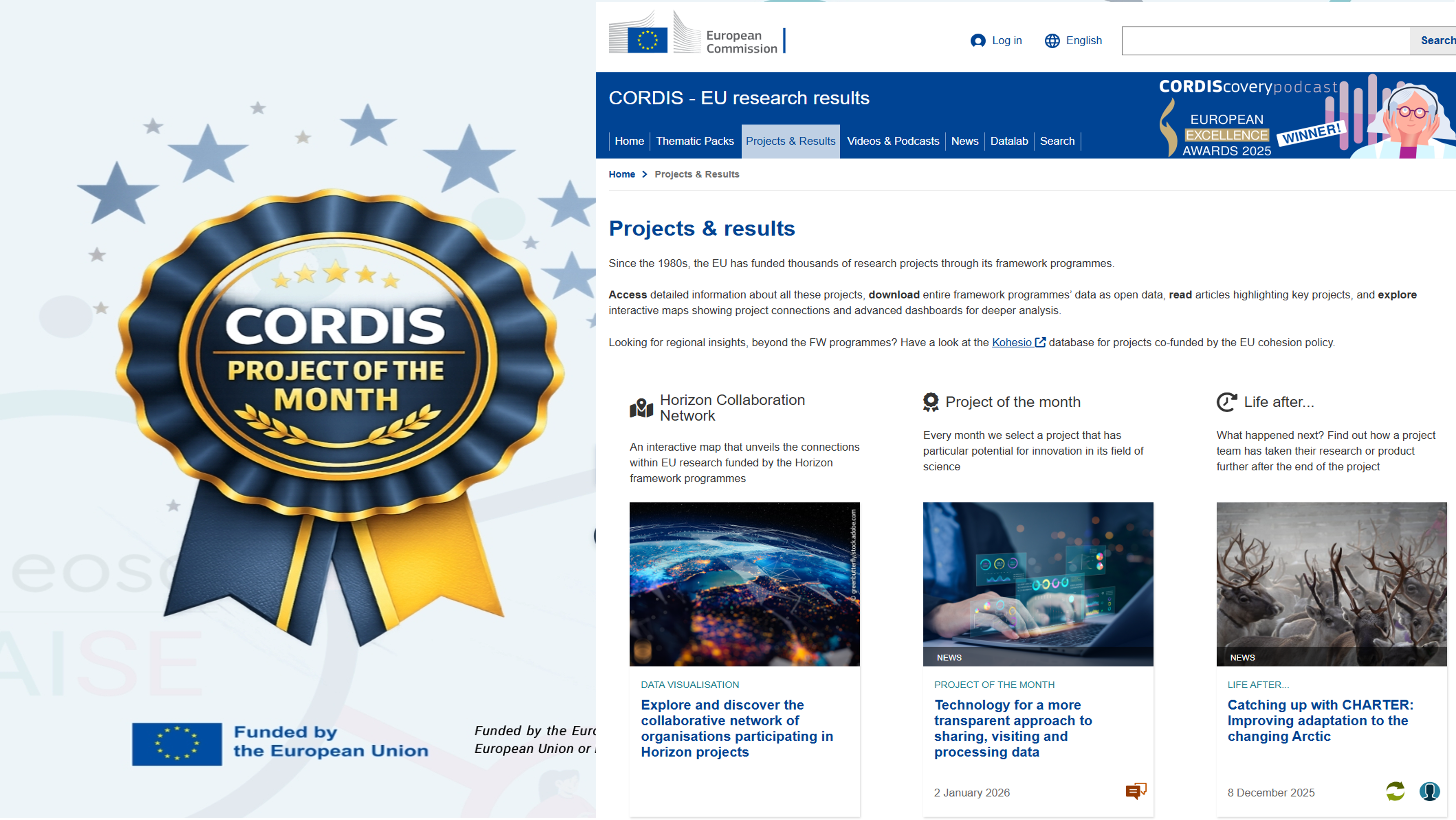 Project of the month (Jan 26) in Cordis
