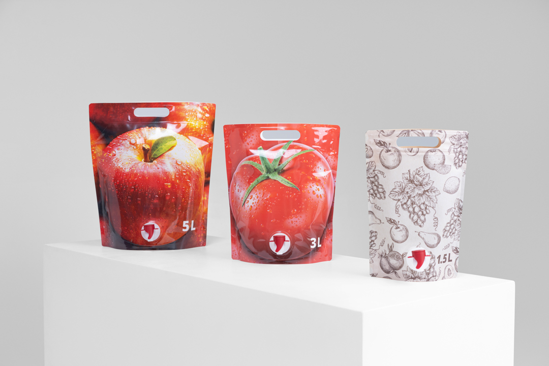 Stand up pouches with taps