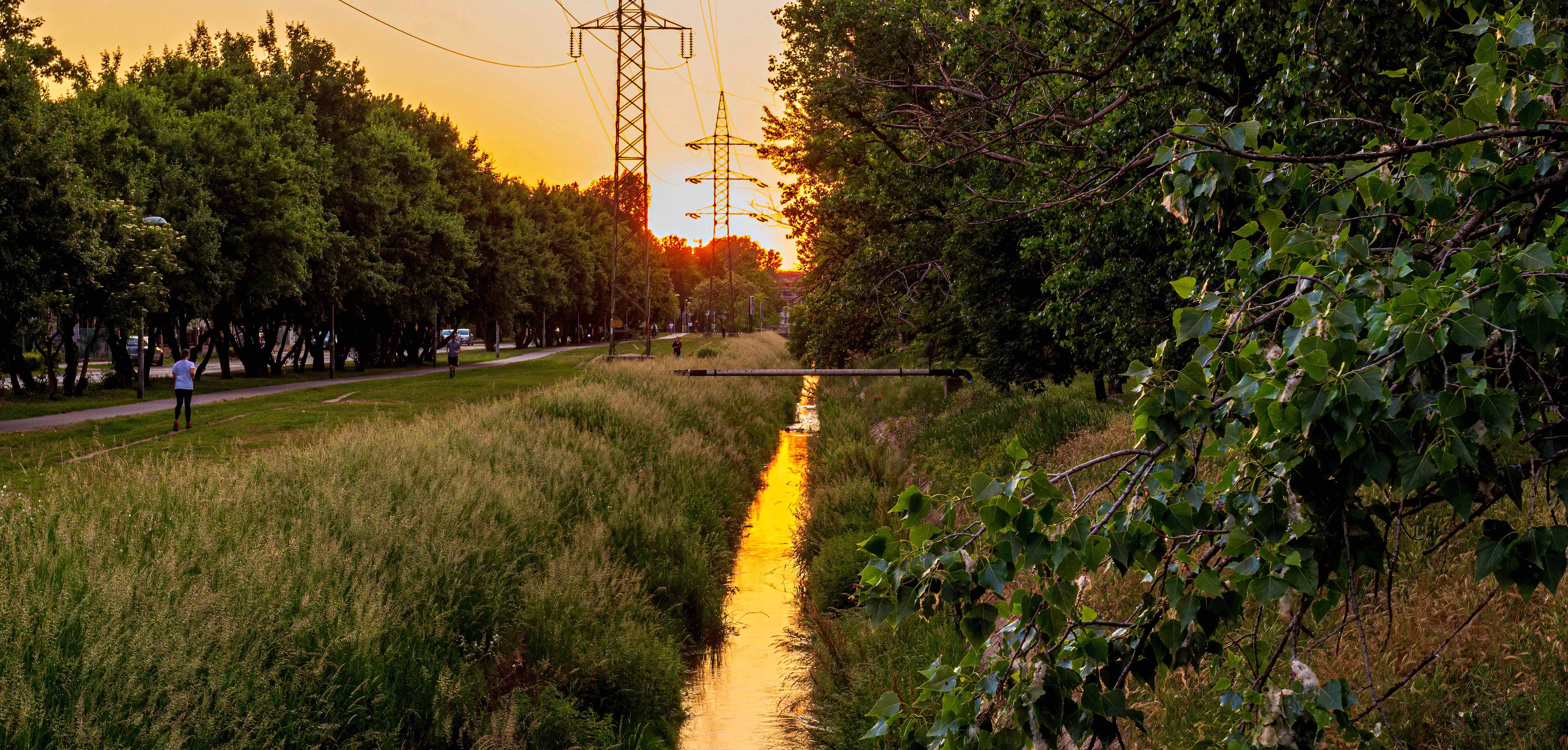 Rákos creek in Zugló, Budapest