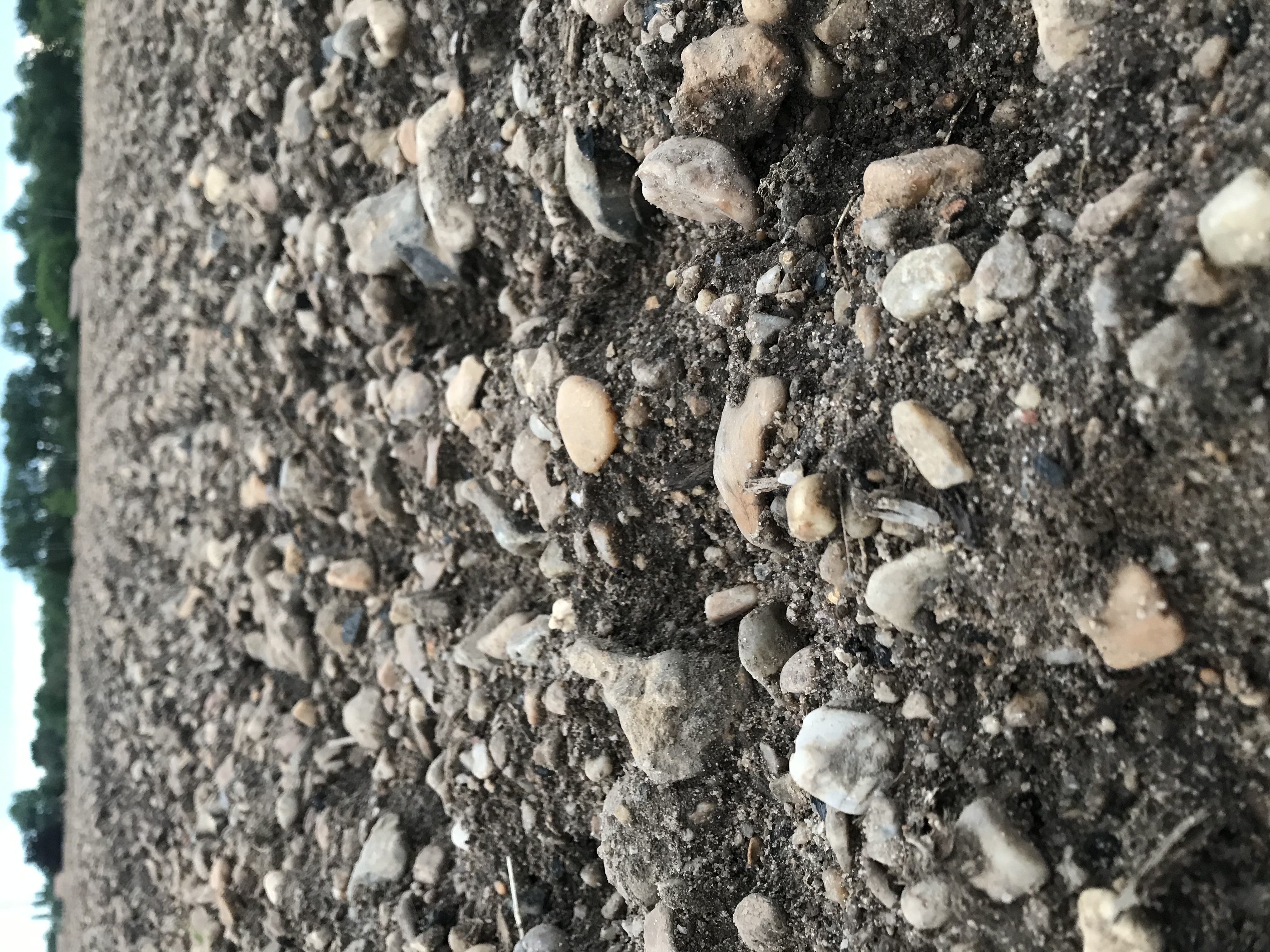 Zoom on soil gravel and sand