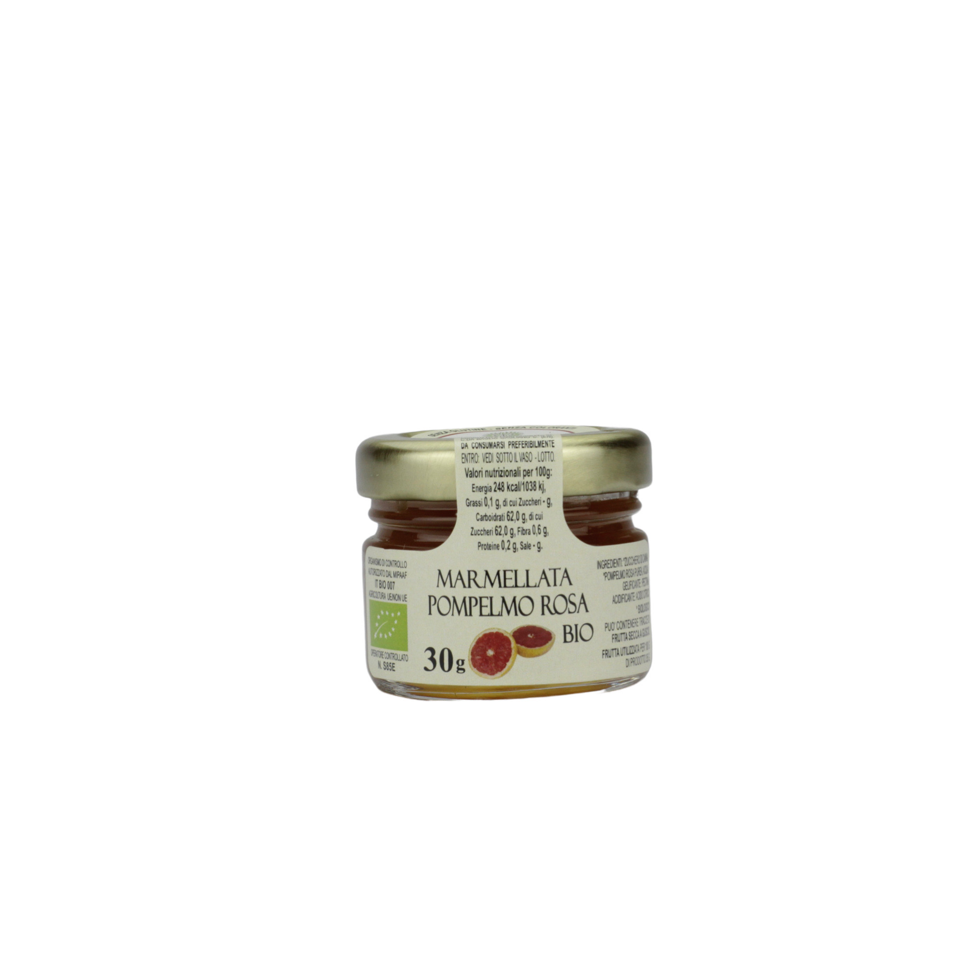 Organic pink grapefruit jam 30g